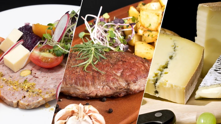 សាច់ស្ងួត និងឈីស